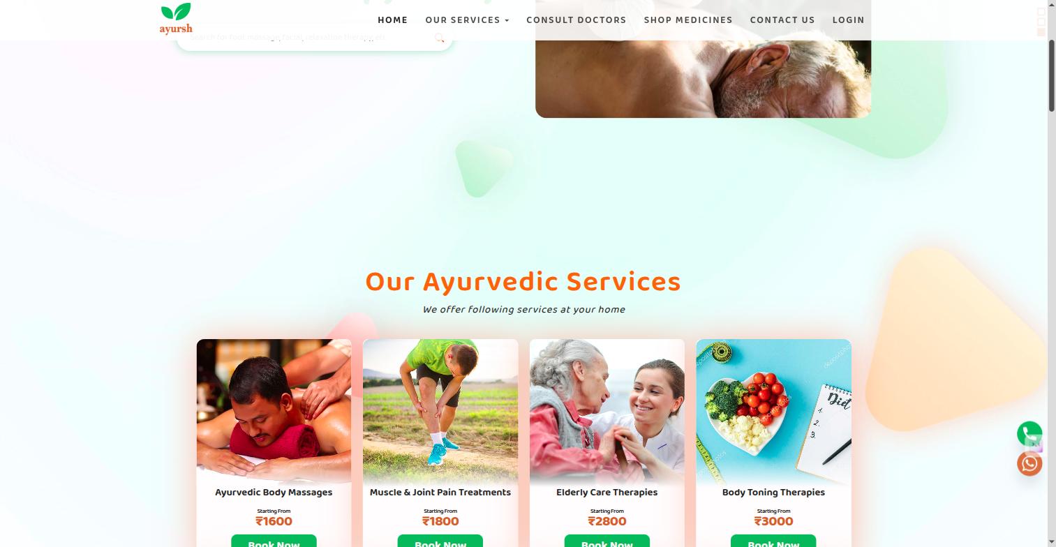 Ayursh — website built by Savion Technologies